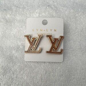 Lyn Lyn Gold Monogram Earrings
